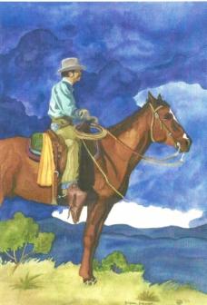 Before The Storm Western Series 2 ~ There are still some cowboys. I of course loved them as a kid.

John Wayne and The Lone Ranger...

As a teen I fell in love with the Western Artists like Russell.

Of course any attempt by me to match the skills of Bev Doolittle or others would cause me to snap my brushes into pieces!

I'll just enjoy painting!

  -Alan