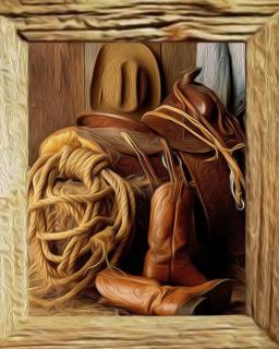 COWBOY STILL LIFE ~  No description included. 